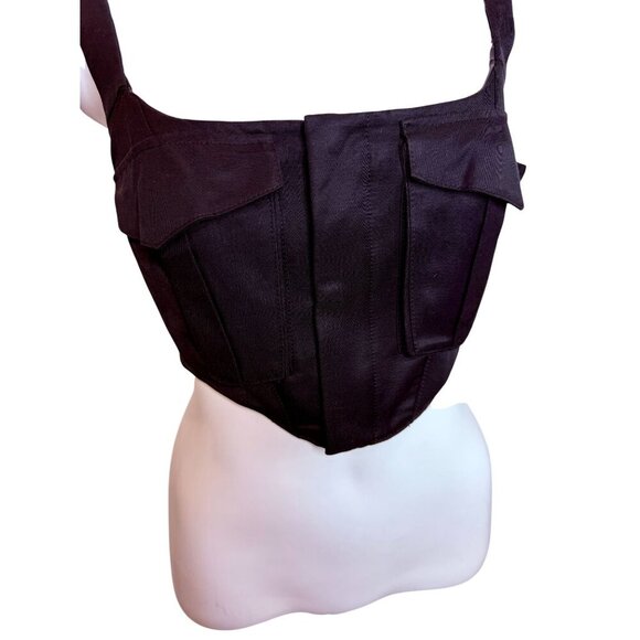 NEW RtA Black Rodrigo Corset Top NWT - Size 4 - Picture 4 of 10